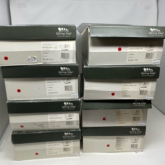 SPRING STEP DARLEEN Leather Lace Up Zip BOOTS Camel - Picture 6 of 7